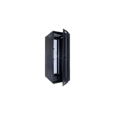 Wall Mount - Network Server Cabinet with glass front door, 22U - 600 x 600, with 4 way fan unit, Black