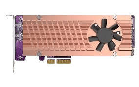 QNAP QM2-2P410G2T 2-Slot M.2 NVMe PCIe Storage and 10GbE Combo Expansion Card
