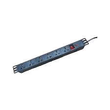 ExTell EPDHUK06-UK-13-BK Basic PDU – UK Type, 6 Outlets with UK Input Plug, Black