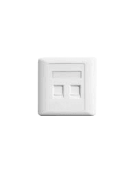 Opterna Faceplate 86 x 86 mm for 2 Keystone Jack, U.K. Standard-SCSFPUK2WH