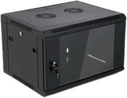 6U x 600(W) x 550(D) - Double Section Wall Mount Cabinet + Fan - WM6U600X550