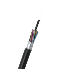 ExTell ES2DLPUA-FC008 – 8C, SM FO OD Cable, Unitube, Steel Armored with Glass Yarn Strength Member, PE Jacket