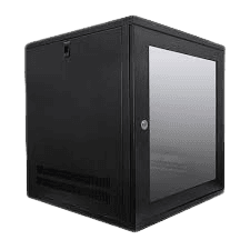 DATACOM - 21U SINGLE SECTION WALL MOUNT CABINET 600(W) X 600(D) REMOVABLE SIDE PANEL WITH 19" EQUIPMENT