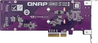 QNAP QM2-2P-344A 2-Slot M.2 NVMe PCIe Storage Expansion Card