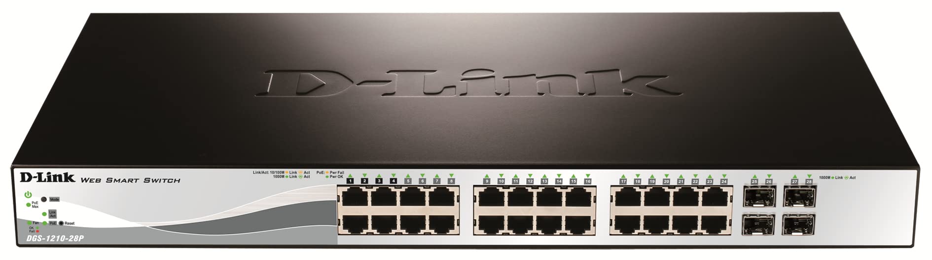 D-Link DGS-1210-28P 24-Port Gigabit Smart Managed PoE Switch 193W