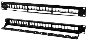 Datacom DC-PPU19-24BK 1U 24-Port Unloaded Keystone Patch Panel