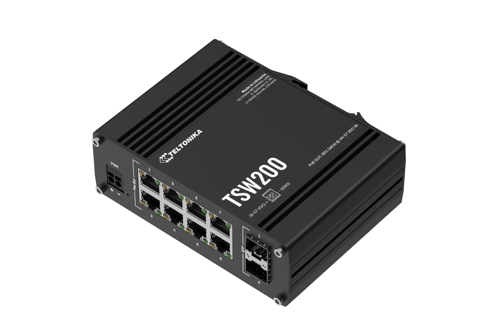 Teltonika TSW200 8-Port Gigabit PoE+ Switch with 2 SFP