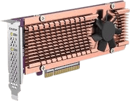 QNAP QM2-2P-384A 2-Slot M.2 NVMe PCIe Storage Expansion Card