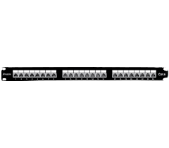 Cat.6A 24 Port Unshielded Patch Panel 1U 19" Loaded – C6AUPP-24
